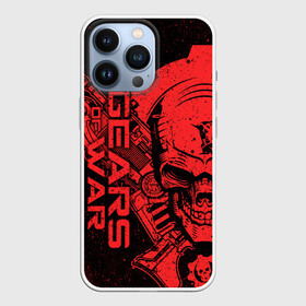 Чехол для iPhone 13 Pro с принтом Gears 5   Gears of War в Петрозаводске,  |  | gears 5 | gears of war | винтовка лансер | игры | череп | шестерёнка