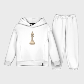 Детский костюм хлопок Oversize с принтом Шахматная фигура Белый король в Петрозаводске,  |  | белые | белый | доска | игра | игровая | игры | короли | король | логика | логичные | настольная | настольные | спорт | спортивные | фигура | фигурка | фигуры | шахматная | шахматные | шахматный | шахматы