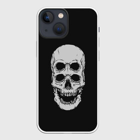 Чехол для iPhone 13 mini с принтом Terrible Skull в Петрозаводске,  |  | bone | bones | halloween | horrible | monster | mutant | old | scary | siamese | sinister | skeleton | skull | terrible | twin | близнец | зловещий | кости | кость | монстр | мутант | сиамский | скелет | старый | страшный | ужасный | хэллоуин | череп