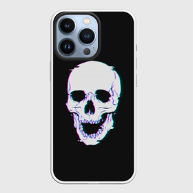 Чехол для iPhone 13 Pro с принтом Неоновый светящийся череп в Петрозаводске,  |  | bone | bones | color | glow | halloween | light | neon | skeleton | skull | кости | кость | неон | неоновый | свет | свечение | скелет | хэллоуин | цвет | череп