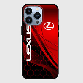 Чехол для iPhone 13 Pro с принтом LEXUS RED GEOMETRY | ЛЕКСУС в Петрозаводске,  |  | auto | lexus | sport | авто | автомобиль | автомобильные | бренд | лексус | марка | машины | спорт