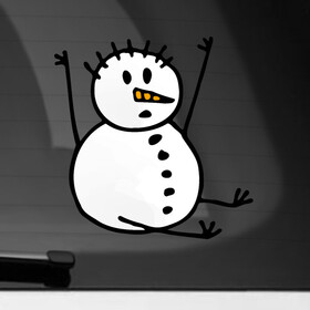 Наклейка на автомобиль с принтом Снеговик в дудл стиле в Петрозаводске, ПВХ |  | Тематика изображения на принте: дудл | зима | зимний | нарисованный | от руки | снег | снеговик