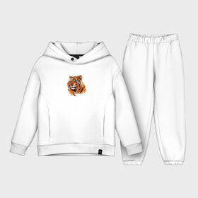 Детский костюм хлопок Oversize с принтом Tiger | Stay real в Петрозаводске,  |  | 2022 | 2022 год | happy new year | santa | год тигра | дед мороз | каникулы | мороз | новогодний свитер | новый год | новый год 2022 | новый год тигра | оливье | праздник | рождество | санта клаус | свитер новогодний