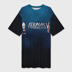 Платье-футболка 3D с принтом Семейка Аддамс Горящий Тур (Уэнздэй Аддамс) в Петрозаводске,  |  | addams | family | the addams family 2 | аддамс | горящий тур | семейка | уэнздей