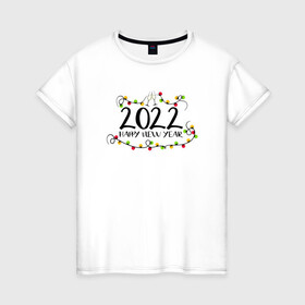 Женская футболка хлопок с принтом Champagne glasses | 2022 NY в Петрозаводске, 100% хлопок | прямой крой, круглый вырез горловины, длина до линии бедер, слегка спущенное плечо | 2022 | 2022 год | happy new year | santa | год тигра | дед мороз | каникулы | мороз | новогодний свитер | новый год | новый год 2022 | новый год тигра | оливье | праздник | рождество | санта клаус | свитер новогодний