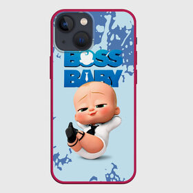 Чехол для iPhone 13 mini с принтом Boss Baby   Босс Молокосос в Петрозаводске,  |  | baby | big boss | big boss baby | boss baby | cartoon | children | kids | the boss baby | большой босс | босс молокосос | детские | малыш | молокосос | мультик | ребенок