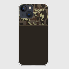 Чехол для iPhone 13 mini с принтом Камуфляж 3.0 в Петрозаводске,  |  | военное | зеленое | камуфляж | пестрый | яркий
