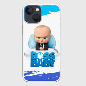 Чехол для iPhone 13 mini с принтом The Boss Baby (Босс Молокосос) в Петрозаводске,  |  | boss baby | cartoon | the boss baby | босс молокосос | малой | мелкий | молокосос | мултик | мульт | мультфильм | пёсико