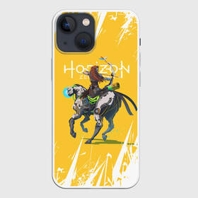 Чехол для iPhone 13 mini с принтом HORIZON ZERO DAWN | ALOY в Петрозаводске,  |  | Тематика изображения на принте: games | horizon forbidden west | hunt | nextgen | playstation 5 | ps5 | zero dawn | горизон | горизонт | горизонт нулевой рассвет | запретный запад | игры | некстген | нулевой рассвет | плейстейшен 5 | пс5