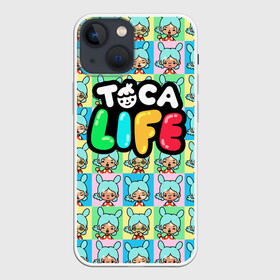 Чехол для iPhone 13 mini с принтом Toca Boca logo | Тока Бока Рита в Петрозаводске,  |  | Тематика изображения на принте: toca boca | детская игра | игра | лого | логотип | персонажи | прикоснуться ко рту | рита | тока бока