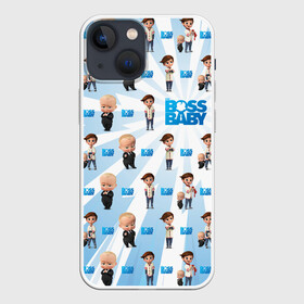 Чехол для iPhone 13 mini с принтом Boss Baby (pattern) в Петрозаводске,  |  | baby | babycorp | boss | босс | бэбикорп | молокосос | темплтон | тим