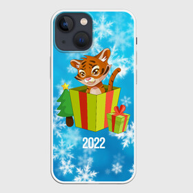 Чехол для iPhone 13 mini с принтом Тигр в подарочной коробке в Петрозаводске,  |  | 2022 | год тигра | новый год | новый год 2022 | символ года | тигр | тигренок | тигрица | тигры