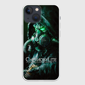 Чехол для iPhone 13 mini с принтом Chernobylite   Черный сталкер в Петрозаводске,  |  | chernobylite | game | horror | арт | выживалка | зона | игра | кристаллы | отчуждения | противогаз | сталкер | химинюк | хоррор | чернобылит | черный | шутер
