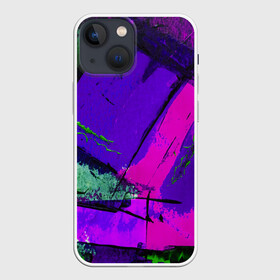 Чехол для iPhone 13 mini с принтом Фиолетово в Петрозаводске,  |  | абстракция | пестрый | сиреневый | фиолетовый | яркий