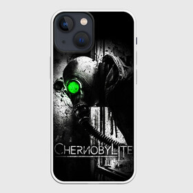 Чехол для iPhone 13 mini с принтом Chernobylite (Black stalker) в Петрозаводске,  |  | chernobylite | зона отчуждения | игры | сталкер | чаэс | чернобылит | чернобыль