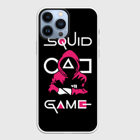 Чехол для iPhone 13 Pro Max с принтом Squid game: guard killer в Петрозаводске,  |  | action adventure | ci | hitman | killer | security guards | south korean | squid game | survival game | thriller | triangle | web series | веб сериал | игра в кальмара | игра на выживание | квадрат | круг | охранники | приключенческий боевик | тр