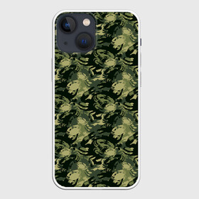 Чехол для iPhone 13 mini с принтом Крабы (камуфляж) в Петрозаводске,  |  | camouflage | crabs | disguise | hunting camouflage | khaki | lobster | maskhalat | military | military camouflage | военный камуфляж | дно | камуфляж | крабы | лобстер | маскировка | масхалат | милитари | море | морские жители | океан | омар