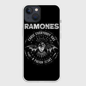 Чехол для iPhone 13 с принтом Сердце Рамонс в Петрозаводске,  |  | alternative | music | punk | punkrock | ramones | ramons | rock | альтернатива | музыка | панк | панкрок | рамонс | рок