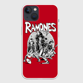 Чехол для iPhone 13 с принтом BW Ramones в Петрозаводске,  |  | alternative | music | punk | punkrock | ramones | ramons | rock | альтернатива | музыка | панк | панкрок | рамонс | рок