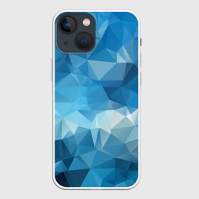 Чехол для iPhone 13 mini с принтом Цифровое небо в Петрозаводске,  |  | Тематика изображения на принте: абстракция | геометрический | градиент | грани | мозаика | полигоны | синий | текстура | треугольники | фон | цвет | яркий