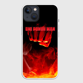 Чехол для iPhone 13 с принтом Кулак One Punch Man в огне в Петрозаводске,  |  | hagemanto | one punch man | one punchman | onepunchman | saitama | sensei | аниме | ван панч мен | ванпанчмен | лысый плащ | манга | сайтама | сильнейший человек | учитель | человек одинудар | человек одного удара