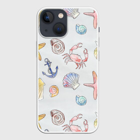 Чехол для iPhone 13 mini с принтом морские ляльки в Петрозаводске,  |  | Тематика изображения на принте: вечеринка | диджей | диско | еда | краб | море | морская звезда | отель | отпуск | пляж | ресторан | рыба | рыбалка | суши | танцпол | устрица