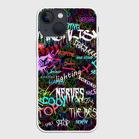 Чехол для iPhone 13 mini с принтом neon graffiti | Smile в Петрозаводске,  |  | bright | graffiti | inscriptions | neon | smile | абстракция | граффити | надписи | неон | смайлы