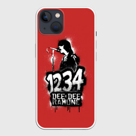 Чехол для iPhone 13 с принтом Dee Dee Ramone в Петрозаводске,  |  | alternative | music | punk | punkrock | ramones | ramons | rock | альтернатива | музыка | панк | панкрок | рамонс | рок