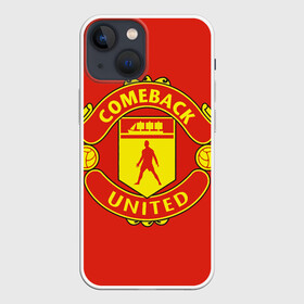 Чехол для iPhone 13 mini с принтом Камбек Юнайтед это Манчестер юнайтед в Петрозаводске,  |  | 7 | cristiano | manchester united | mu | ronaldo | криштиану рональдо | мю | футбол