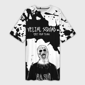 Платье-футболка 3D с принтом Velial Squad свет или тьма, в Петрозаводске,  |  | pharaoh | velial | velial squad | velialsquad | велиал сквад | глубина | реакция | рэп