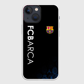 Чехол для iPhone 13 mini с принтом FC BARCA CHEMPION в Петрозаводске,  |  | barca | barcelona | fc barca | барка | барселона