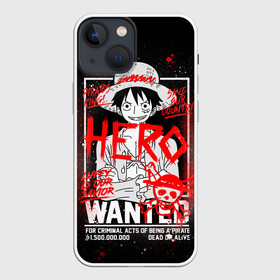 Чехол для iPhone 13 mini с принтом One Piece: Разыскивается Манки Д Лаффи в Петрозаводске,  |  | anime | hero | monkey d luffy | one piece | wanted | аниме | ванпис | манга | манки д лаффи | манки д луффи | соломенная шляпа