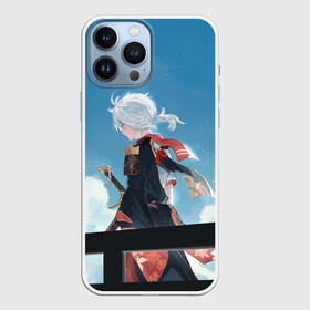 Чехол для iPhone 13 Pro Max с принтом КАДЗУХА НА ФОНЕ НЕБА в Петрозаводске,  |  | anemo | anime | game | genshin | impact | kaedehara | kazuha | lumin | paimon | анемо | аниме | геншин | игра | импакт | итэр | кадзуха | казуха | люмин | молитва | паймон | путешественник | тейват