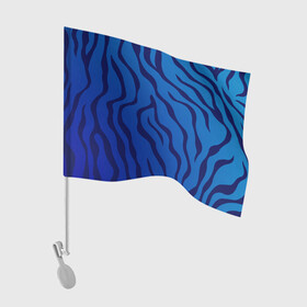 Флаг для автомобиля с принтом ВОДЯНОЙ ТИГР СИМВОЛ 2022 в Петрозаводске, 100% полиэстер | Размер: 30*21 см | 2022 символ | в топе | в тренде | год тигра | новый год | тигр | тигровый принт