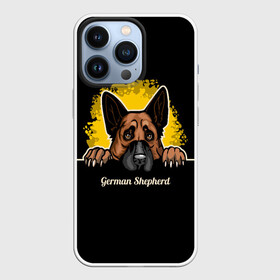 Чехол для iPhone 13 Pro с принтом Немецкая Овчарка (German Shepherd) в Петрозаводске,  |  | Тематика изображения на принте: animal | dog | german shepherd | shepherd | год собаки | друг человека | животное | зверь | кинолог | немец | немецкая овчарка | овчарка | пёс | собака немецкая овчарка | собаковод | четвероногий