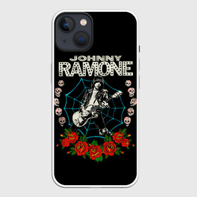 Чехол для iPhone 13 с принтом Джонни в деле в Петрозаводске,  |  | alternative | music | punk | punkrock | ramones | ramons | rock | альтернатива | музыка | панк | панкрок | рамонс | рок