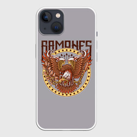 Чехол для iPhone 13 с принтом Ramones Eagle в Петрозаводске,  |  | alternative | music | punk | punkrock | ramones | ramons | rock | альтернатива | музыка | панк | панкрок | рамонс | рок