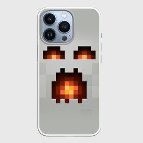 Чехол для iPhone 13 Pro с принтом МАЙНКРАФТ, ГАСТ ОГНЕННЫЙ в Петрозаводске,  |  | block | creeper | cube | minecraft | pixel | tnt | блок | гаст | геометрия | крафт | крипер | кубики | майнкрафт | пиксели | тнт