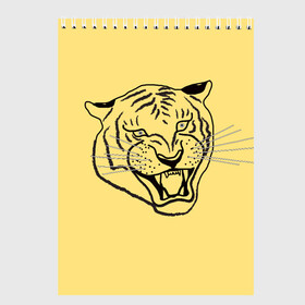 Скетчбук с принтом тигр на золотом фоне в Петрозаводске, 100% бумага
 | 48 листов, плотность листов — 100 г/м2, плотность картонной обложки — 250 г/м2. Листы скреплены сверху удобной пружинной спиралью | Тематика изображения на принте: art line | chinese calendar | contour | golden | head | mascot | muzzle | new year | symbol | tiger | year of the tiger | арт лайн | год тигра | голова | золотой | китайский календарь | контур | новогодний | новый год | символ | талисман | тигр