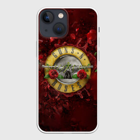 Чехол для iPhone 13 mini с принтом Лого GNR в розах в Петрозаводске,  |  | alternative | guns n roses | metall | music | rock | альтернатива | ганс энд росес | металл | музыка | пушки и розы | рок