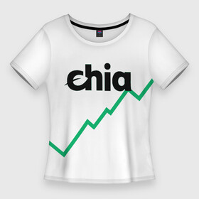 Женская футболка 3D Slim с принтом Криптовалюта Чиа в Петрозаводске,  |  | 2021 | 2022 | bitcoin | btc | chia | chia network | dogecoin | ethereum | ssd | xch | биткоин | в топе | в тренде | жёсткие диски | крипта | криптовалюта | майнинг | чиа