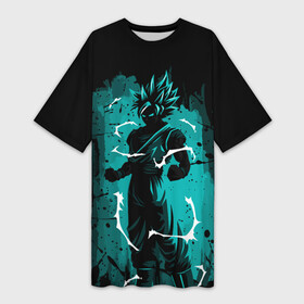 Платье-футболка 3D с принтом Ultra Goku, Гоку в Петрозаводске,  |  | dragon ball | dragon ball super | dragon ball z | dragonball | gohan | goku | vegeta | аниме | вегета | гоку | гохан | драгонболл | драконий жемчуг | жемчуг дракона | манга | сон гоку