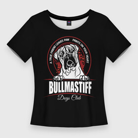 Женская футболка 3D Slim с принтом Бульмастиф (Bullmastiff) в Петрозаводске,  |  | animal | bulldog | bullmastiff | dog | mastiff | бульдог | бульмастиф | год собаки | друг человека | животное | зверь | кинолог | мастиф | пёс | порода собак | собака бульмастиф | собаковод | сторожевая собака