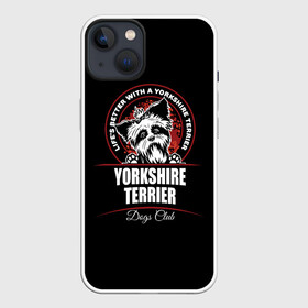 Чехол для iPhone 13 с принтом Йоркширский Терьер (Yorkshire Terrier) в Петрозаводске,  |  | york | yorkshire terrier | год | друг человека | животное | зверь | йорк | йоркширский терьер | карманная собака | кость | мальтезе | мальтийская болонка | манчестер терьер | мини собачка | пёс | скайтерьер