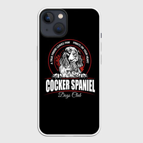 Чехол для iPhone 13 с принтом Кокер Спаниель (Cocker Spaniel) в Петрозаводске,  |  | cocker spaniel | dog spaniel | k | английский спаниель | год собаки | друг человека | животное | зверь | кавалер спаниель | кинг чарльз спаниель | кинолог | кокер спаниель | охотничья собака | пёс