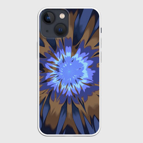 Чехол для iPhone 13 mini с принтом Василек. Абстракция. в Петрозаводске,  |  | abstraction | blue | cornflower | fractal | абстракция | василек | синий | фрактал