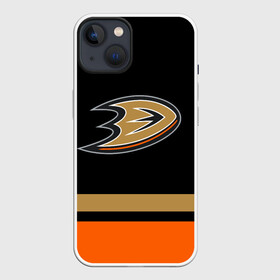 Чехол для iPhone 13 с принтом Anaheim Ducks | Анахайм Дакс в Петрозаводске,  |  | Тематика изображения на принте: anahaim ducks | anaheim | anaheim ducks | ducks | hockey | mighty ducks | nhl | usa | дакс | могучие утята | нхл | спорт | сша | хоккей | шайба