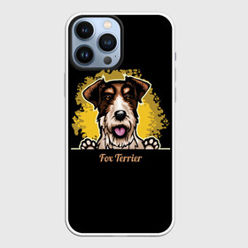 Чехол для iPhone 13 Pro Max с принтом Фокстерьер (Fox terrier) в Петрозаводске,  |  | Тематика изображения на принте: animal | dog | fox terrier | hunting dog | terrier | год собаки | друг человека | животное | зверь | кинолог | охотничья собака | пёс | пёсик | порода собак | собака | собака фокстерьер | собаковод | терьер | фокстерьер