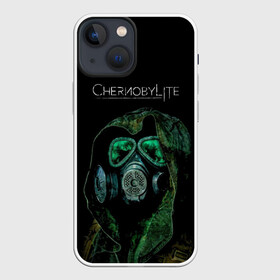 Чехол для iPhone 13 mini с принтом CHERNOBYLlite на чёрном фоне в Петрозаводске,  |  | выживалка | игра | сталкер | стрелялка | чернобль | шутер