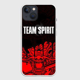 Чехол для iPhone 13 с принтом TEAM SPIRIT RED DRAGON CYBERSPORT в Петрозаводске,  |  | collapse | cs go | cyber | cybersport | dota 2 | dragon | hearthstone | miposhka | mira | russia | spirit | spirited | team spirit | the international | torontotokyo | ts | yatoro | дракон | кибер | киберспорт | киберспортсмен | кс го | россия |